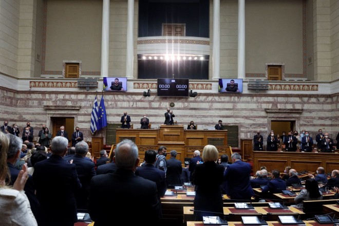Ομιλία Ζελένσκι στην ελληνική Βουλή