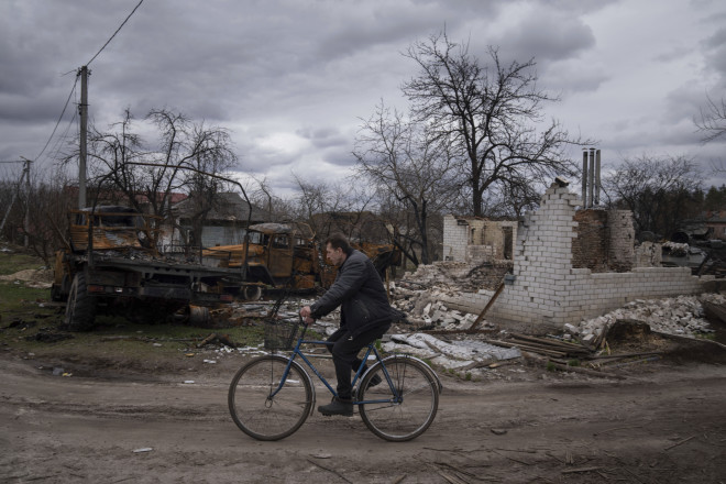 κατεστραμμένα σπίτια στην Ουκρανία