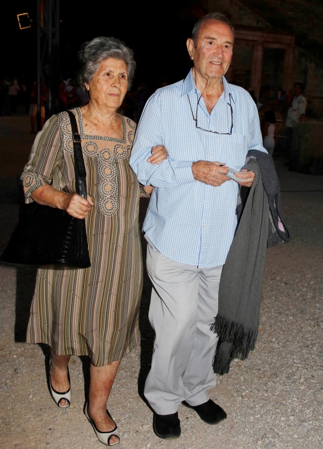 Ο Γιάννης Βογιατζής με τη σύζυγό του στην Επίδαυρο το 2013