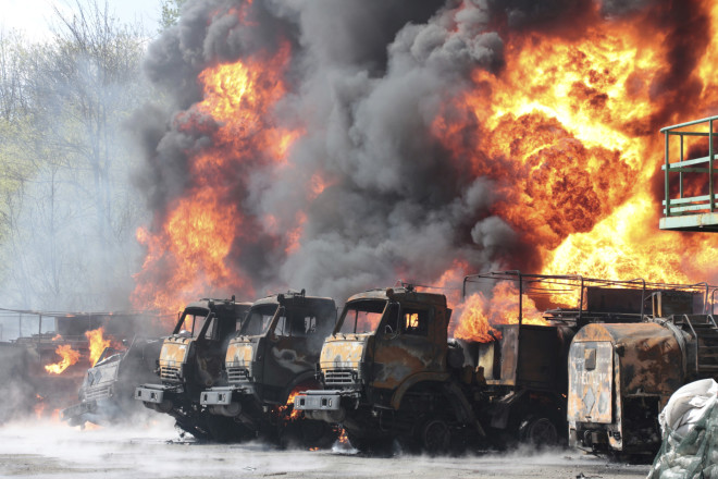 Χάος στην Ουκρανία: Φωτογραφία από επίθεση των Ρώσων