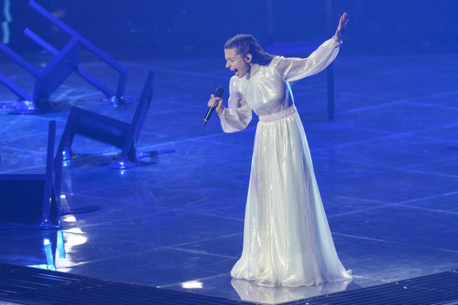 Η Αμάντα Γεωργιάδη η εκπρόσωπος της Ελλάδας  στον τελικό της Eurovision 2022 -2/φωτογραφία AP 