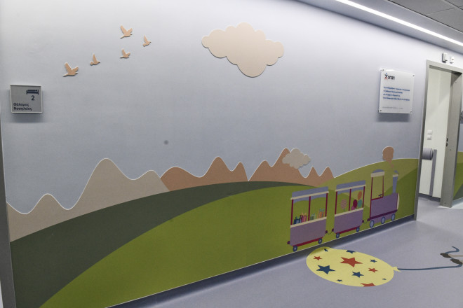 Οι ανακαινισμένοι διάδρομοι και τα ανακαινισμένα δωμάτια του παιδιατρικού νοσοκομείου «Παναγιώτης και Αγλαΐα Κυριακού»
