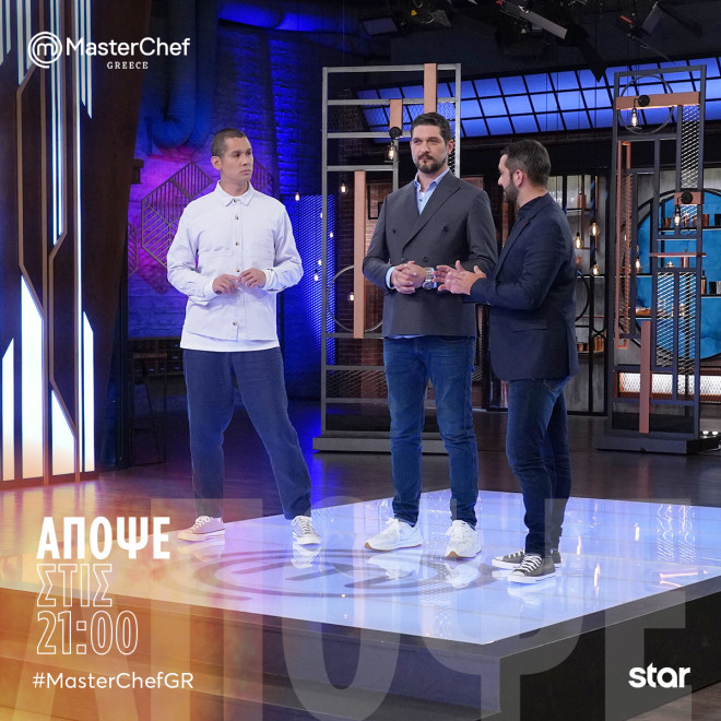 Οι τρεις chef κριτές, Πάνος Ιωαννίδης, Σωτήρης Κοντιζάς και Λεωνίδας Κουτσόπουλος