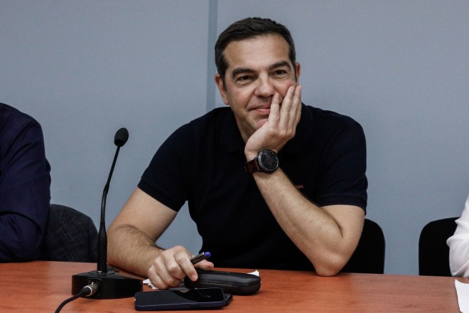 O Αλέξης Τσίπρας σε συνεδρίαση της Πολιτικής Γραμματείας του ΣΥΡΙΖΑ 
