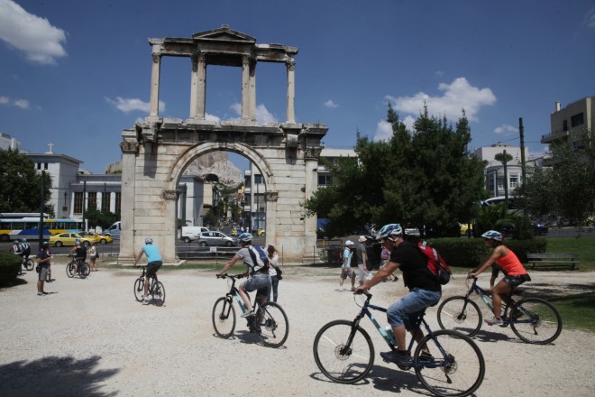 Ποδήλατο στο κέντρο της Αθήνας