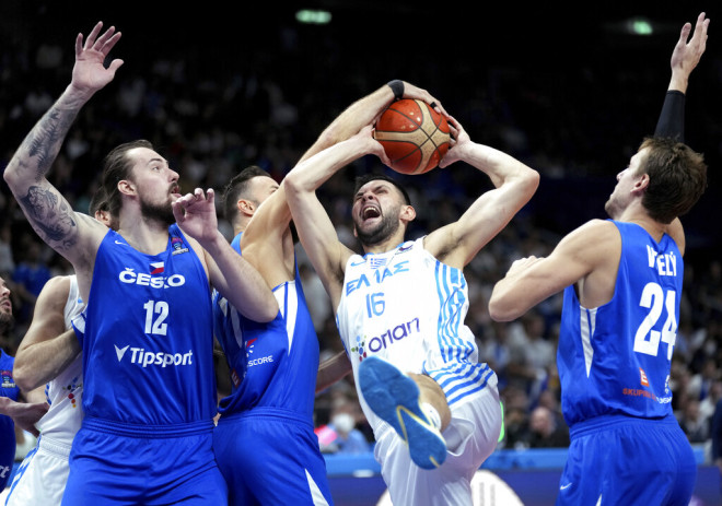 Eurobasket: στιγμιότυπο από τον αγώνα Ελλάδα - Τσεχία  