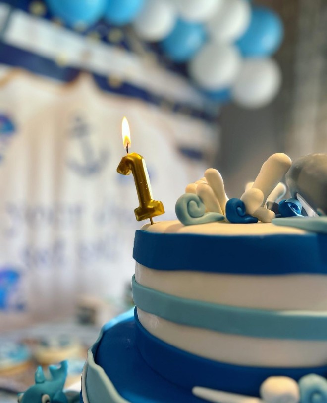 Η τούρτα γενεθλίων του μικρού Βύρωνα/ Φωτογραφία από Instagram 