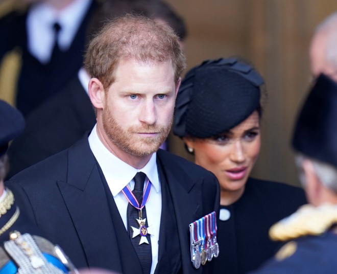 Πρίγκιπας Χάρι και Μέγκαν Μαρκλ στην κηδεία της βασίλισσας Ελισάβετ στο Λονδίνο