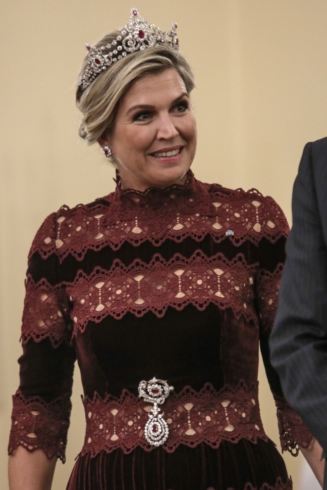 H βασίλισσα της Ολλανδίας Μαξιμα στο δείπνο στο Προεδρικό Μέγαρο 
