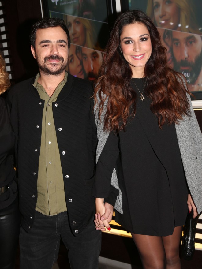 Παναγιώτης Πιλαφάς & Κατερίνα Παπουτσάκη στην επίσημη πρεμιέρα της ταινίας Από Έρωτα το 2014