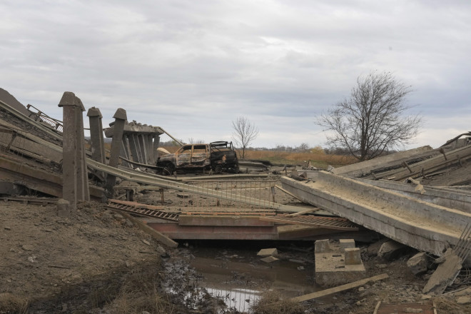 γκρεμισμένη γέφυρα Ουκρανία