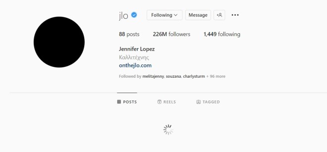 Τζένιφερ Λόπεζ: «Μαύρο» στο Instagram της τραγουδίστριας
