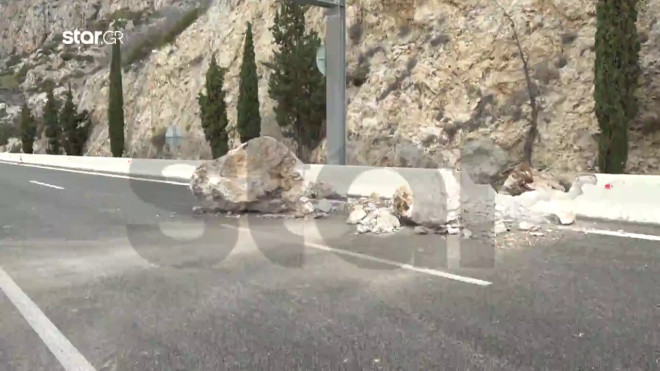 Κυκλοφοριακό χάος στο ύψος της Κακιάς Σκάλας την Πέμπτη, λόγω της πτώσης βράχων