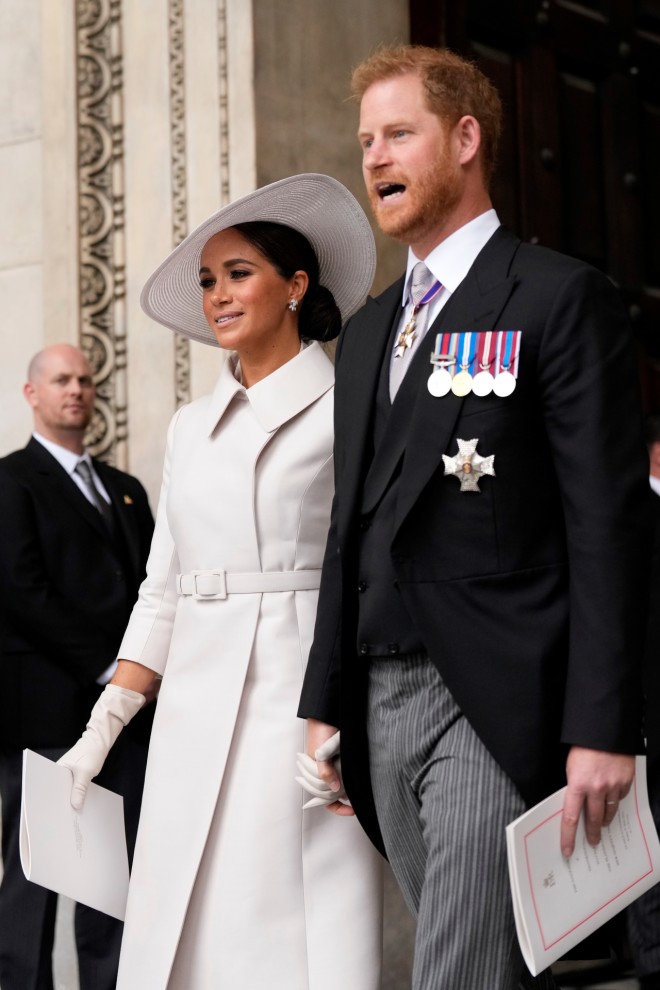 Πρίγκιπας Harry και Meghan Markle σε εκδήλωση για τη βασίλισσα Ελισάβετ τον Μάιο του 2022
