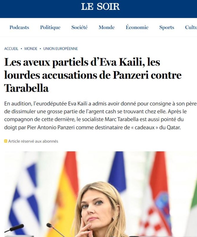 H βελγική εφημερίδα Le Soir αναφέρει πως ομολόγησε ότι ζήτησε από τον πατέρα της να κρύψει τα λεφτά που ήταν στο σπίτι της