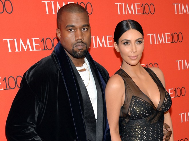 Ο Kanye West κι η Kim Kardashian σε gala του περιοδικού Time το 2015