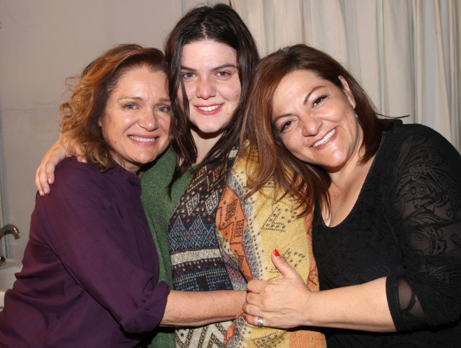 Μαρία Καβογιάννη, Δανάη Μπάρκα & Βίκυ Σταυροπούλου στη παράσταση Ουρανία το 2018