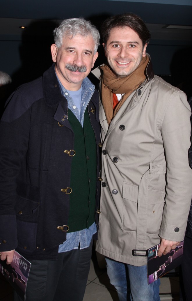 Ο Πέτρος Φιλιππίδης κι ο Αλέξανδρος Μπουρδούμης σε θεατρική πρεμιέρα το 2015 
