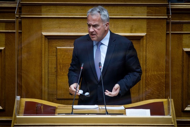 Ο ΣΥΡΙΖΑ επέμεινε στη στάση να μην ψηφίσει την τροπολογία, παρά τις βελτιώσεις της τελευταίας στιγμής από τον υπουργό Εσωτερικών, Μάκη Βορίδη / Eurokinissi - Γιώργος Κονταρίνης 