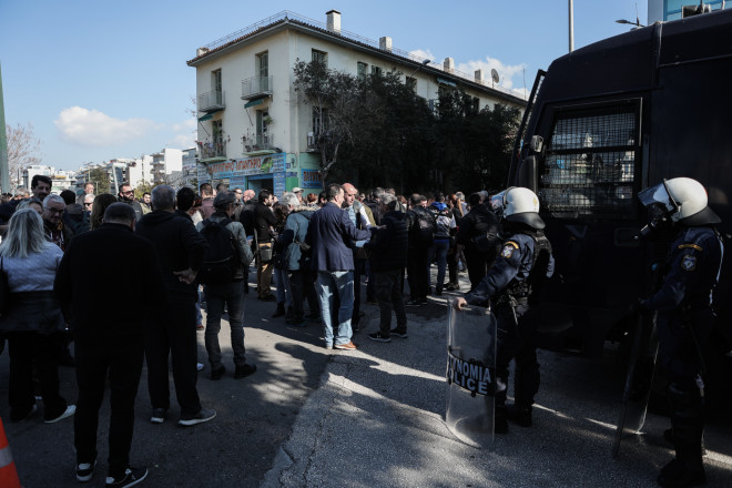 Συγκέντρωση διαμαρτυρίας των εργαζομένων του επισιτισμού έξω από το υπουργείο Εργασίας/ Eurokinissi