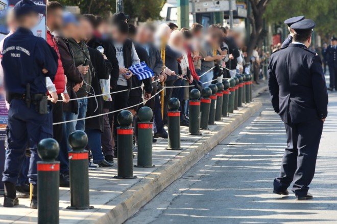 Κυκλοφοριακές ρυθμίσεις τίθενται σε εφαρμογή στην Αθήνα λόγω της μαθητικής και στρατιωτικής παρέλασης για την Εθνική Επέτειο της 25ης Μαρτίου/ Εurokinissi Παναγόπουλος Γιάννης
