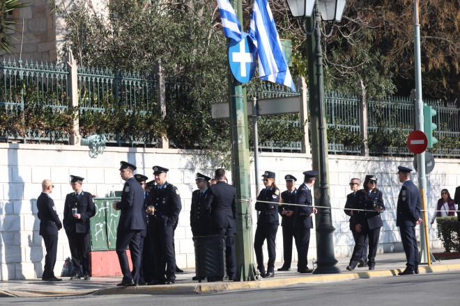 Αστυνομικές δυνάμεις στο κέντρο της Αθήνας για τη στρατιωτική και μαθητική παρέλαση/  Εurokinissi Παναγόπουλος Γιάννης
