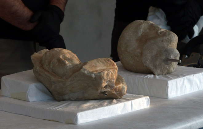 Τελετή παράδοσης θραυσμάτων από το Βατικανό στο Μουσείο της Ακρόπολης/ Eurokinissi Mπόνης Χρήστος