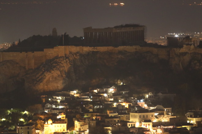 Σβηστά τα φώτα της Ακρόπολης για μία ώρα/ Eurokinissi Παναγόπουλος Γιάννης