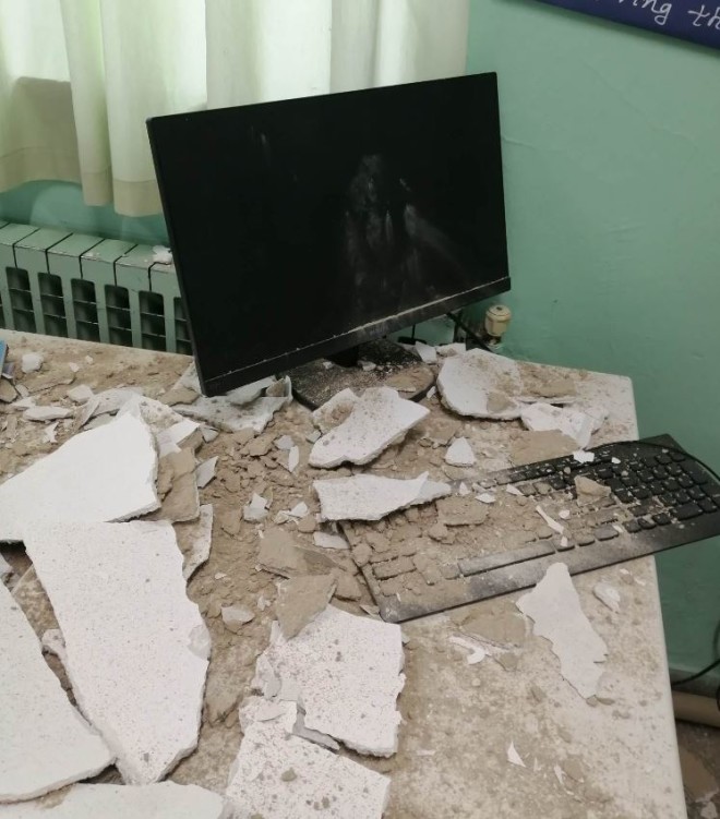 Βόλος:  Έπεσε τμήμα της οροφής σε τάξη δημοτικού