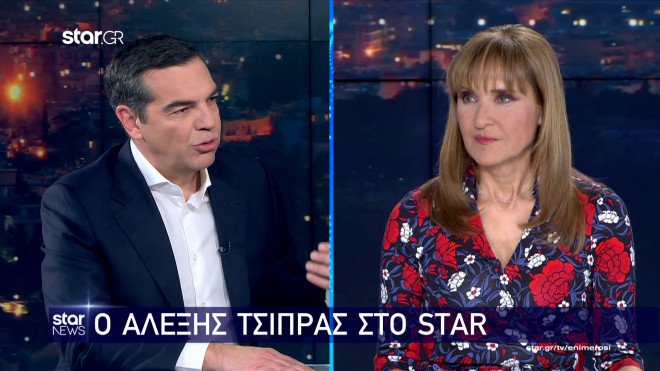 Ο Αλέξης Τσίπρας στη συνέντευξή του στο κεντρικό δελτίο ειδήσεων του Star 