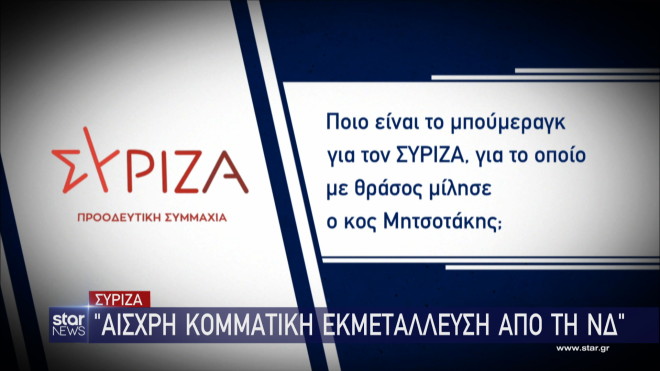 Από την απάντηση του ΣΥΡΙΖΑ στην κυβέρνηση για την υπόθεση Γεωργούλη 