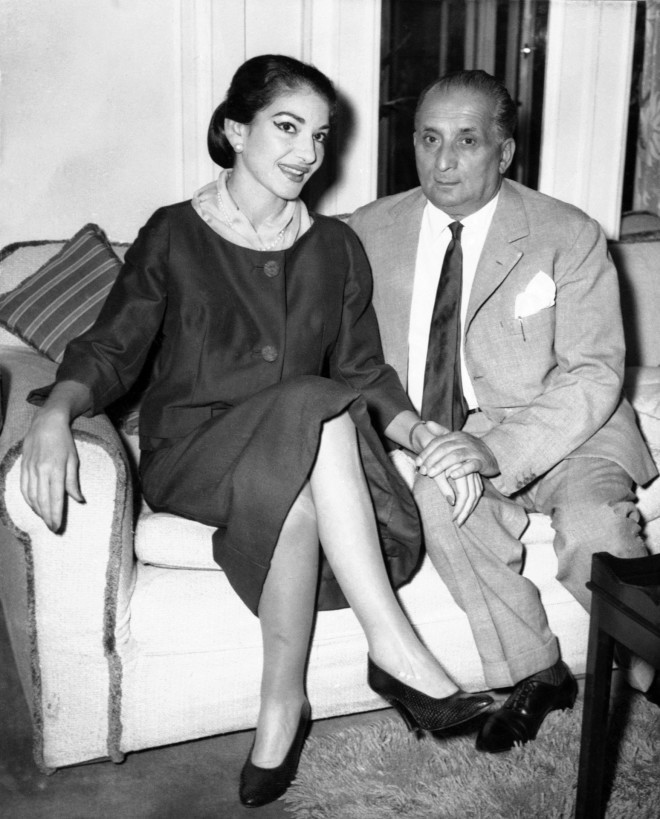 Η Μαρία Κάλλας με τον σύζυγό της Τζιοβάνι Μπατίστα Μενεγκίνι - Φωτογραφία AP Images