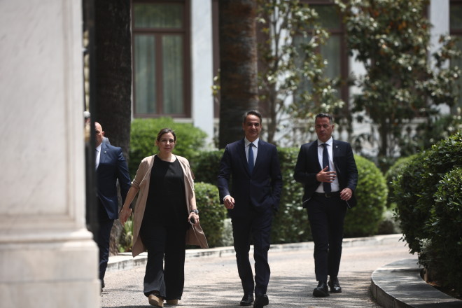 Στο Προεδρικό Μέγαρο ο Κυριάκος Μητσοτάκης για να λάβει από την ΠτΔ τη διερευνητική εντολή σχηματισμού κυβέρνησης/ Eurokinissi Ρεμπάπης Βασίλης