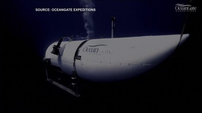  υποβρυχιο που έχει εξαφανισθεί από την Κυριακή με πέντε επιβαίνοντες κοντά στο ναυάγιο του Τιτανικού, στον Ατλαντικό Ωκεανό