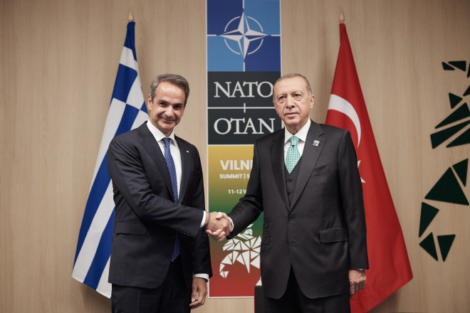 Σύνοδος ΝΑΤΟ: Η συνάντηση Μητσοτάκη - Ερντογάν μετά από 15 μήνες/ Eurokinissi