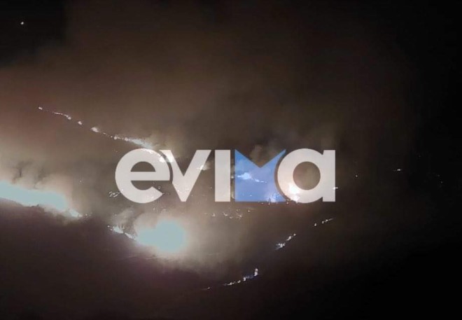 Τα ξημερώματα εστάλη μήνυμα από το 112 για την εκκένωση του χωριού Πλατανιστός στην Κάρυστο - evima.gr
