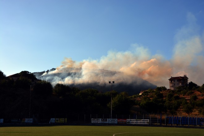  Εικόνα από τη φωτιά στην Τρίπολη που απείλησε το Μαίναλο- arcadiaportal.gr/ eurokinissi
