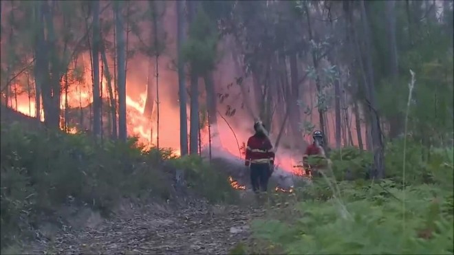 Μαίνονται οι πυρκαγιές στην Πορτογαλία/ screenshot AP