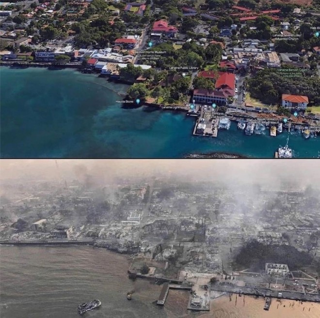 Τζέισον Μομόα: Πόσταρε το «πριν» και το «μετά» της πόλης μετά την πυρκαγιά
