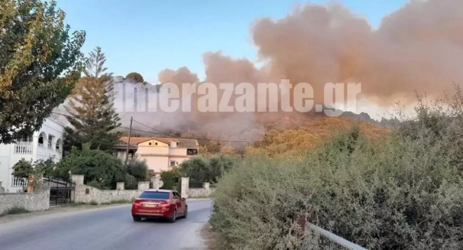 Ζάκυνθος: Οριοθετήθηκε η φωτιά - Σε επιφυλακή η Πυροσβεστική