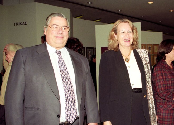 Ο Μιλτιάδης και η Λίζα Έβερτ στο Μέγαρο Μουσικής το 1998/ φωτογραφία NDP