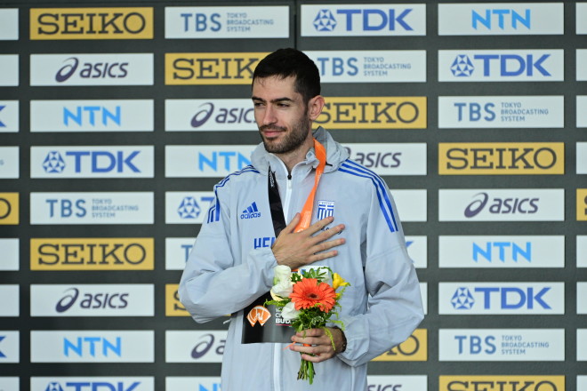 Χρυσό μετάλλιο κατέκτησε στο Παγκόσμιο Πρωτάθλημα ο άλτης εις μήκος Μίλτος Τεντόγλου/ Εurokinissi Αντώνης Νικολόπουλος
