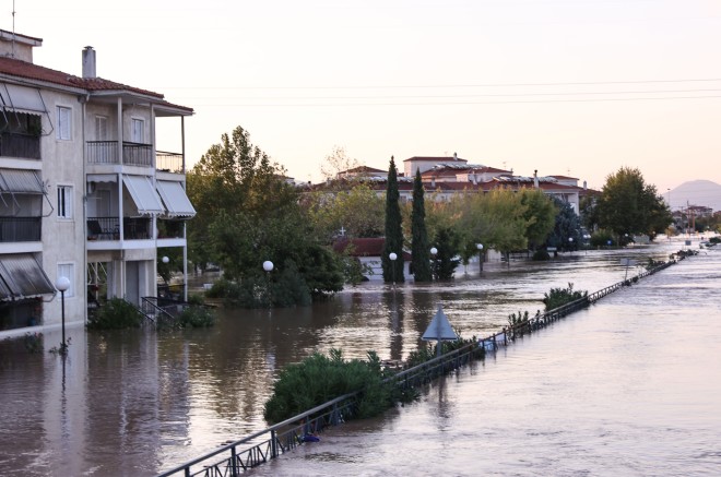 Eικόνα από την πλημμυρισμένη Γιάννουλη Λάρισας/ ΙΝΤΙΜΕ Λιάκος Γιάννης