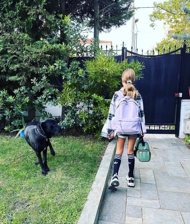Η κόρη της Βάσως Λασκαράκη, Εύα, πηγαίνει στην Ε' Δημοτικού /Φωτογραφία Instagram