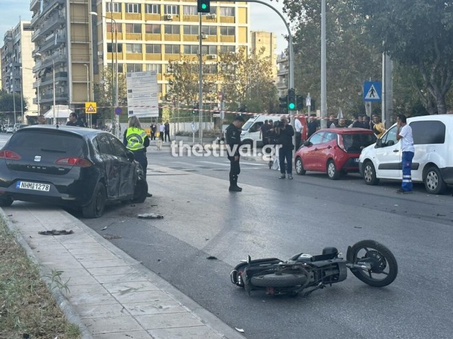 Θεσσαλονίκη: Το σημείο που συνέβη το τροχαίο δυστύχημα 