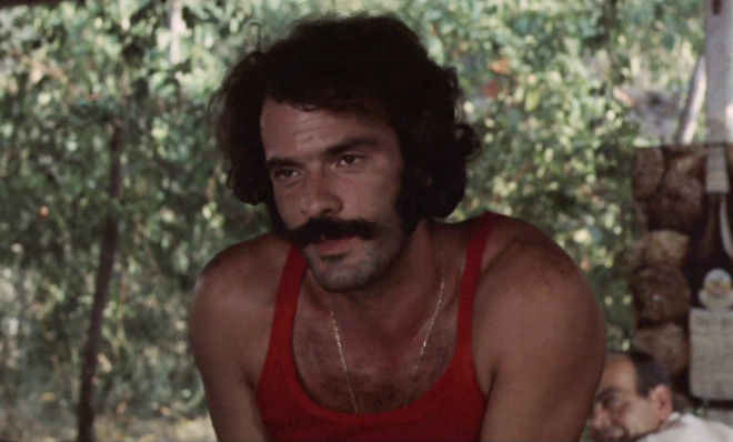 Ο Σπύρος Φωκάς το 1970 στην ταινία Basta guardarla του Λουτσιάνο Σάλτσε