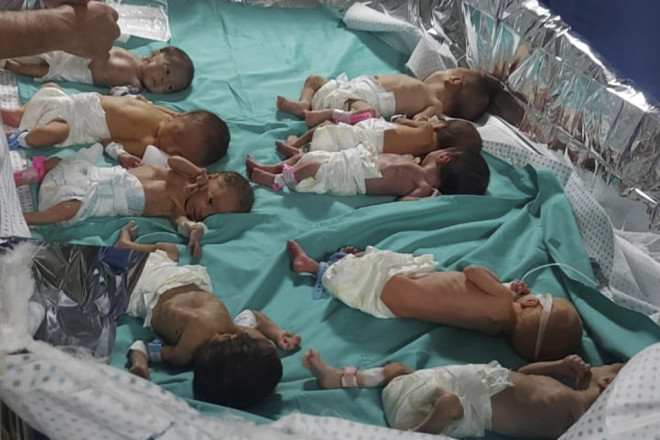 Νεογέννητα σε νοοοκομείο της Γάζας 