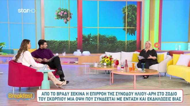Οι αστρολογικές προβλέψεις της Άσης Μπήλιου στο Breakfast@star