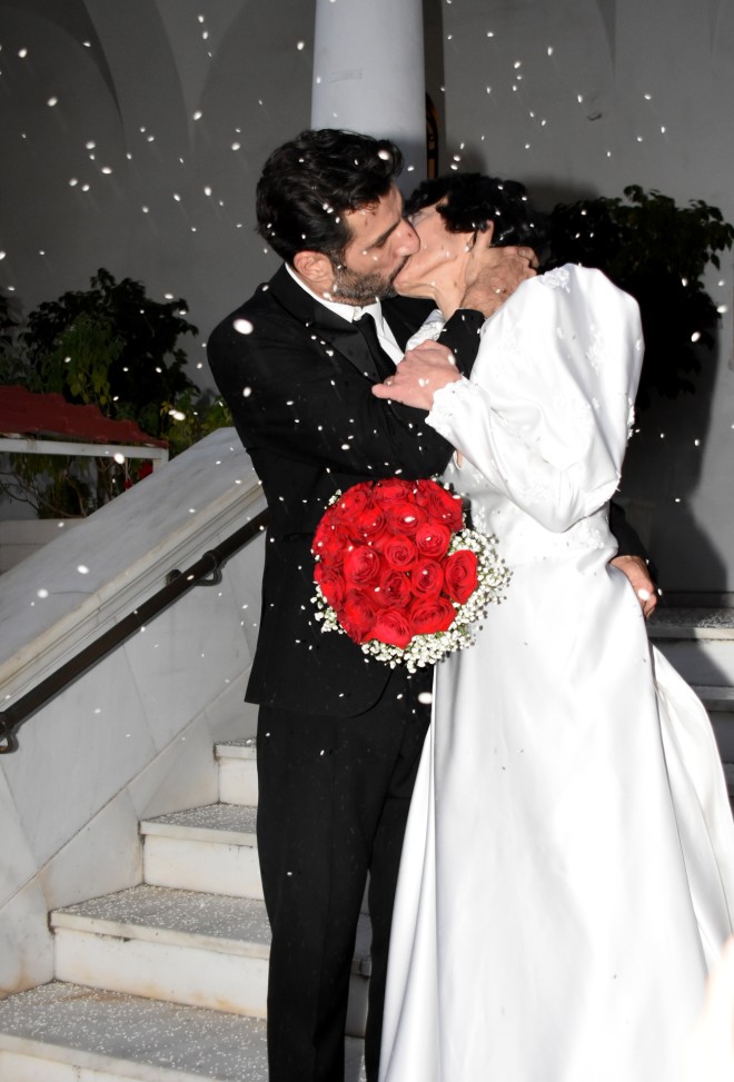 Ο Νίκος Κουρής και η Έλενα Τοπαλίδου ενώθηκαν με τα ιερά δεσμά του γάμου, μετά από 18 χρόνια κοινής πορείας /Φωτογραφία NDP Photo Agency - Ανδρέας Νικολαρέας 