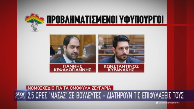 Γάμος ομόφυλων ζευγαριών: Οι προβληματρισμένοι υφυπουργοί της ΝΔ Γ. Κεφαλογιάννης και Κ. Κυρανάκης 